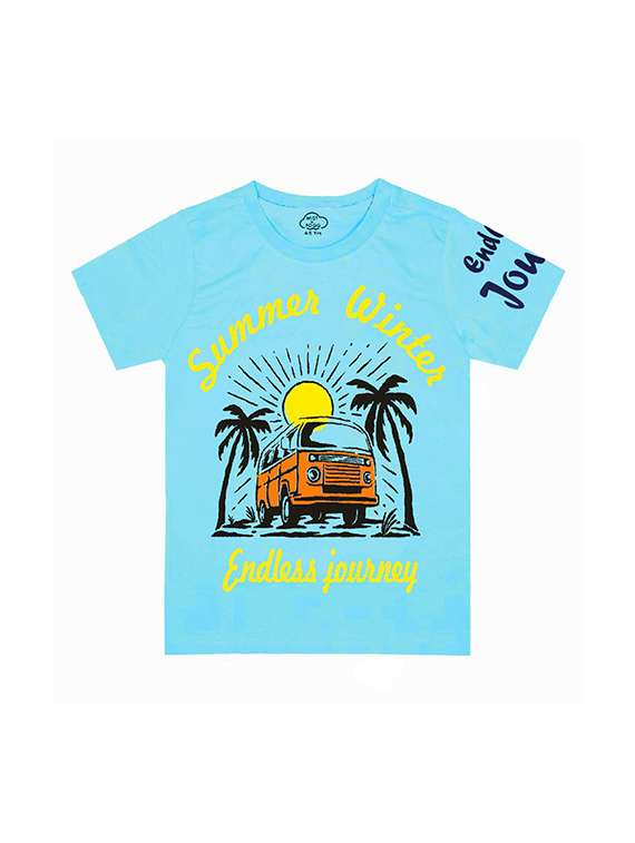 kids round neck short sleeve printed t-shirts combo - 21666996 -  Standard Image - 1