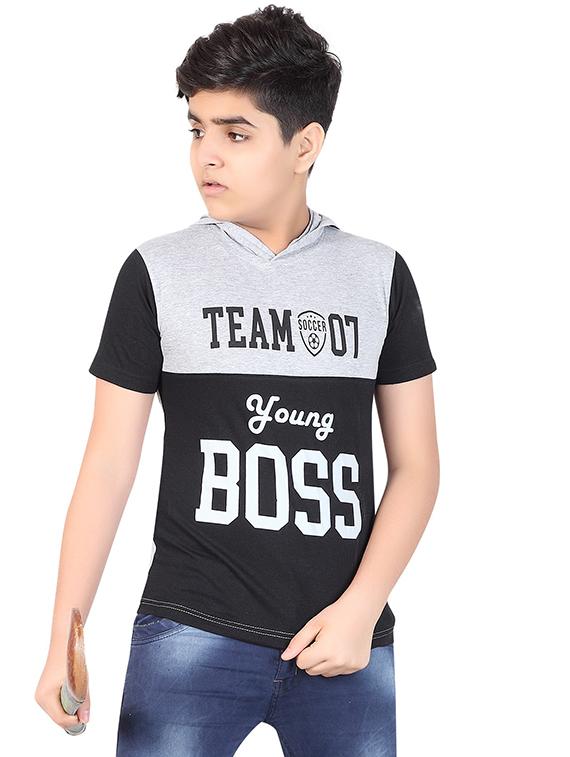 kids hooded short sleeve printed t-shirts combo - 21667000 -  Standard Image - 1