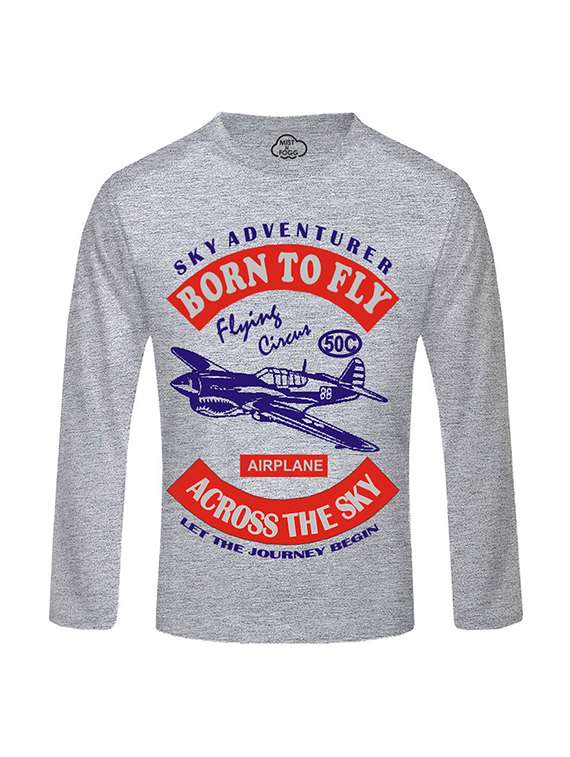 kids round neck long sleeve printed t-shirts combo - 21667009 -  Standard Image - 1