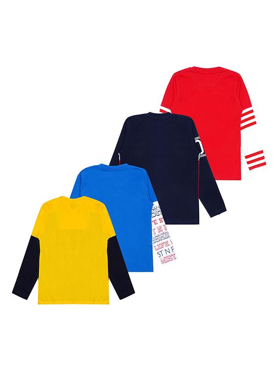 kids round neck printed t-shirts combo - 21667043 - Standard Image - 1