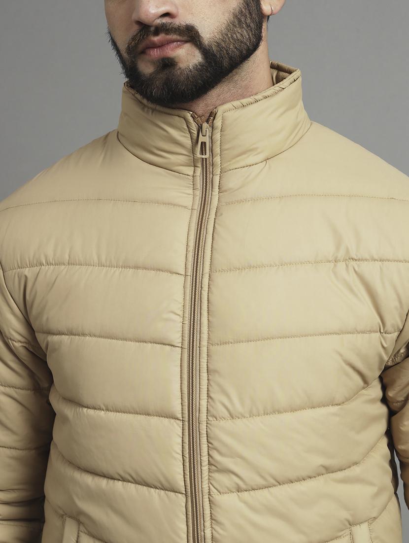 men long sleeves solid quilted jacket - 21667315 - Standard Image - 4