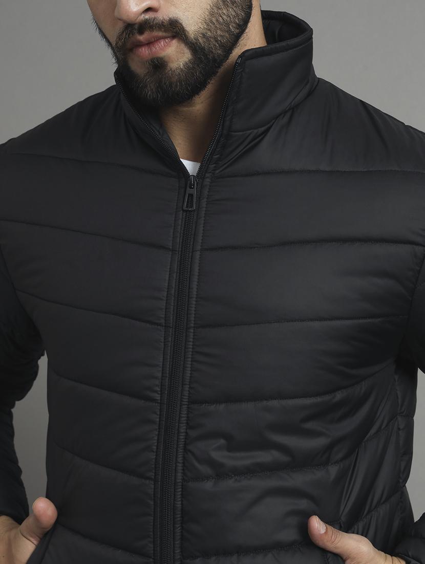 men long sleeves solid quilted jacket - 21667316 - Standard Image - 4