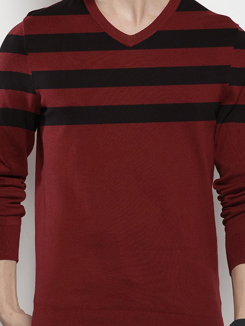 men v-neck striped pullover - 21667446 - Standard Image - 4