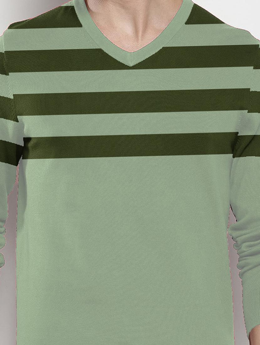 men v-neck striped pullover - 21667451 - Standard Image - 4