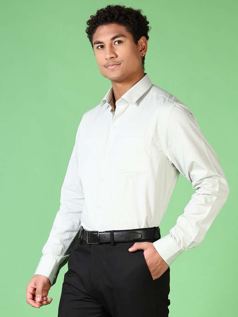 men solid long sleeve formal shirt - 21667648 -  Standard Image - 1