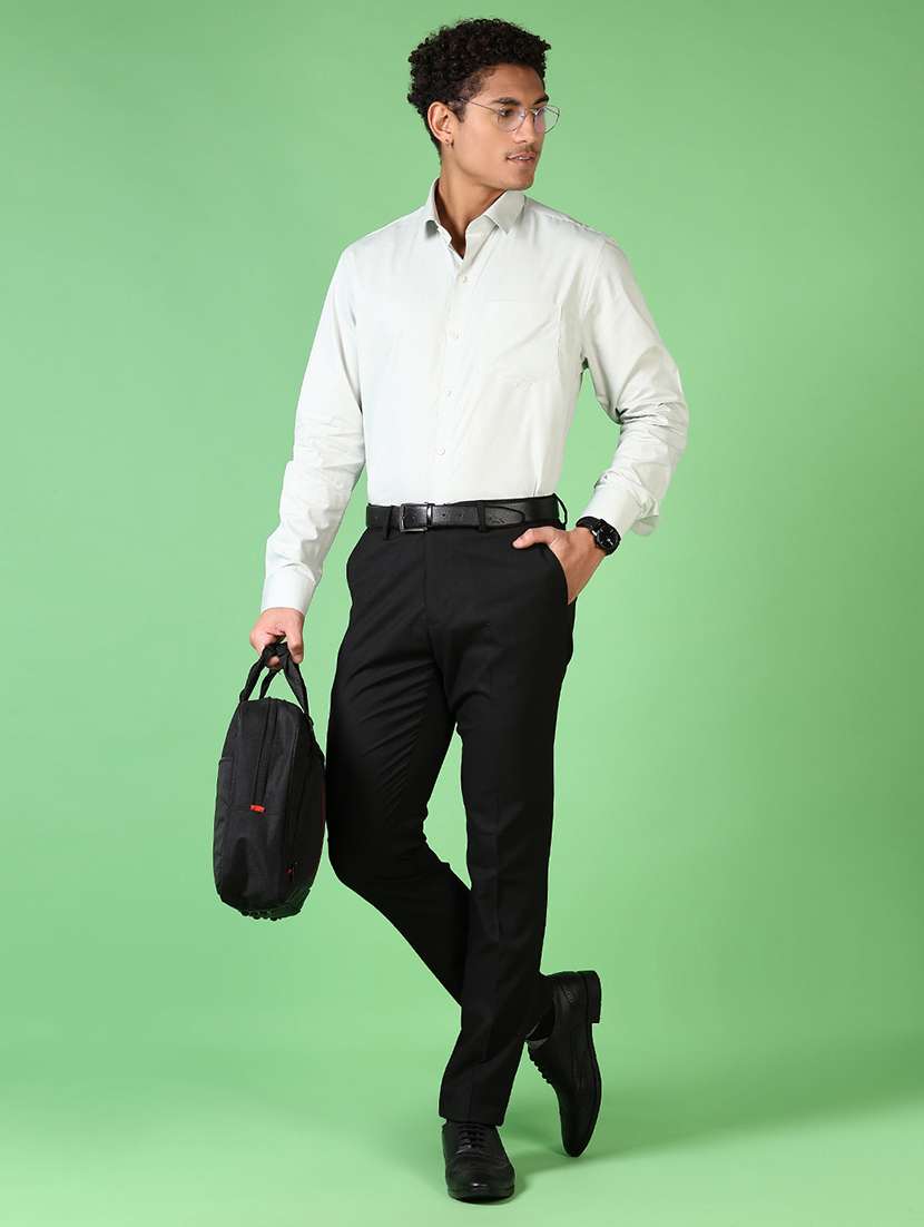 men solid long sleeve formal shirt - 21667648 -  Standard Image - 4