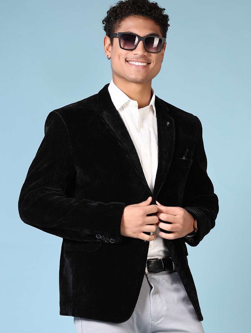 men solid long sleeve single breasted blazer - 21667724 -  Standard Image - 1