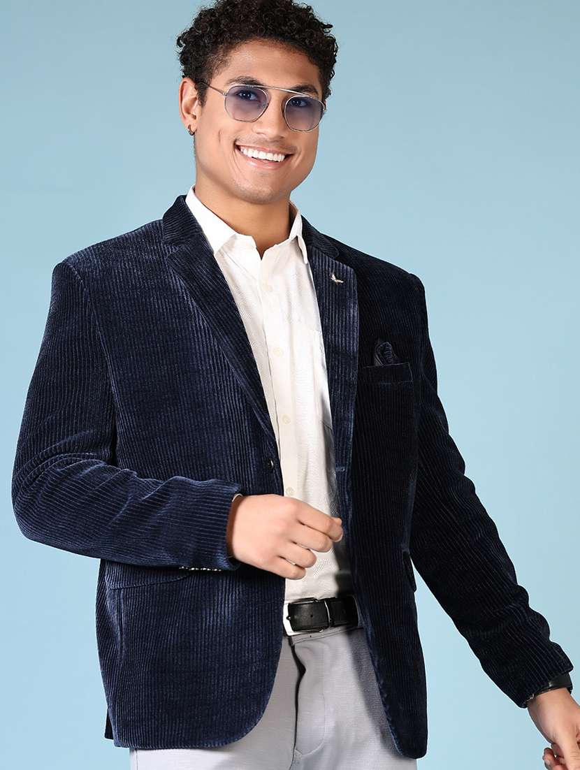 men solid long sleeve single breasted blazer - 21667725 -  Standard Image - 1