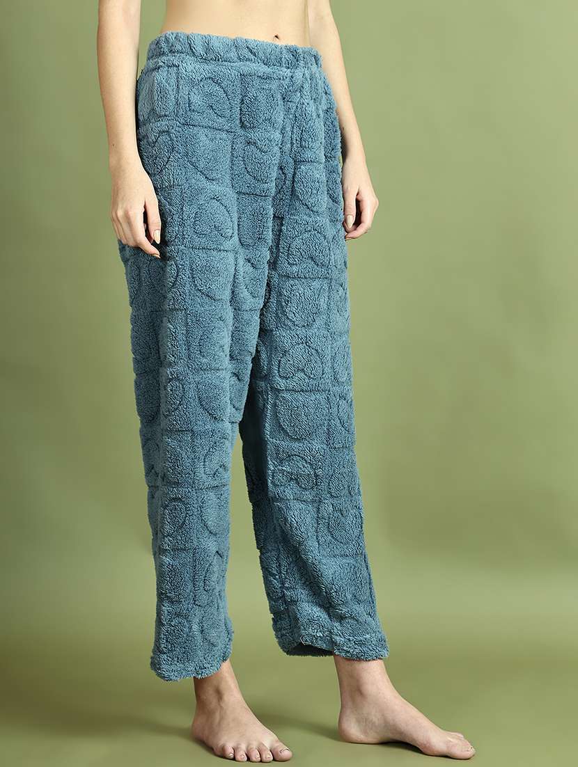 women solid mid rise pajama - 21667817 - Standard Image - 1