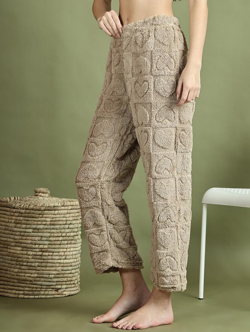 women solid mid rise pajama - 21667818 - Standard Image - 1