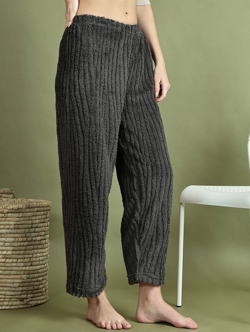 women solid mid rise pajama - 21667821 -  Standard Image - 1