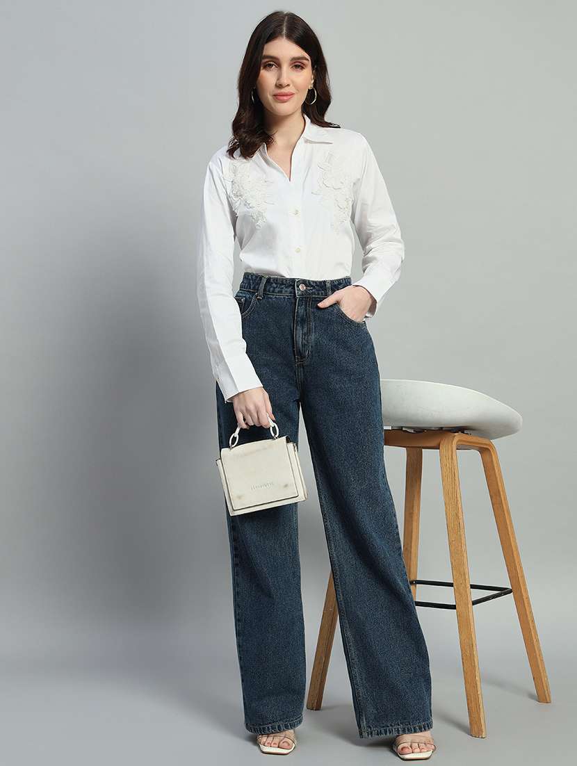 women solid long sleeve regular shirt - 21667976 - Standard Image - 4