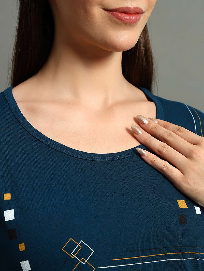 women round neck printed sleepwear regular tee - 21668158 -  Standard Image - 4