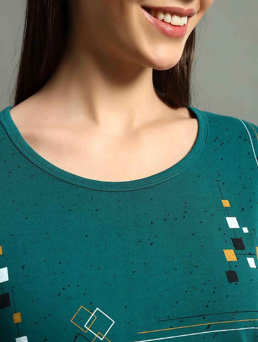 women round neck printed sleepwear regular tee - 21668162 -  Standard Image - 4