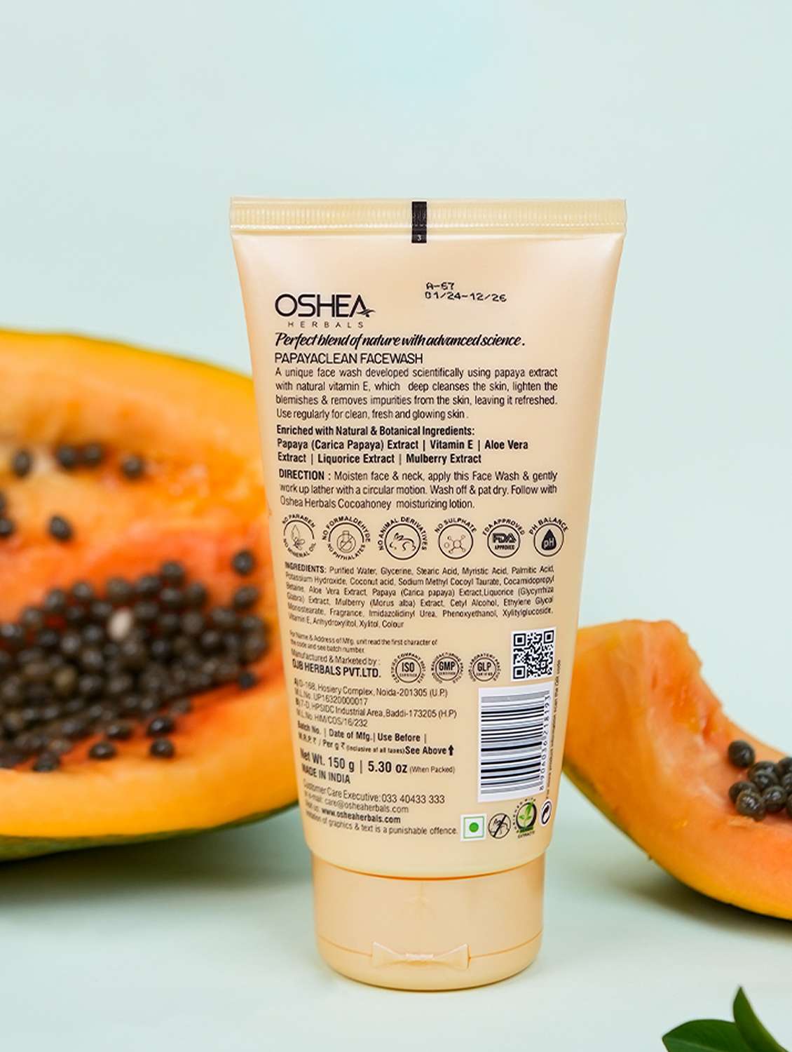 oshea herbals papaya extract face wash  - 21668230 -  Standard Image - 1