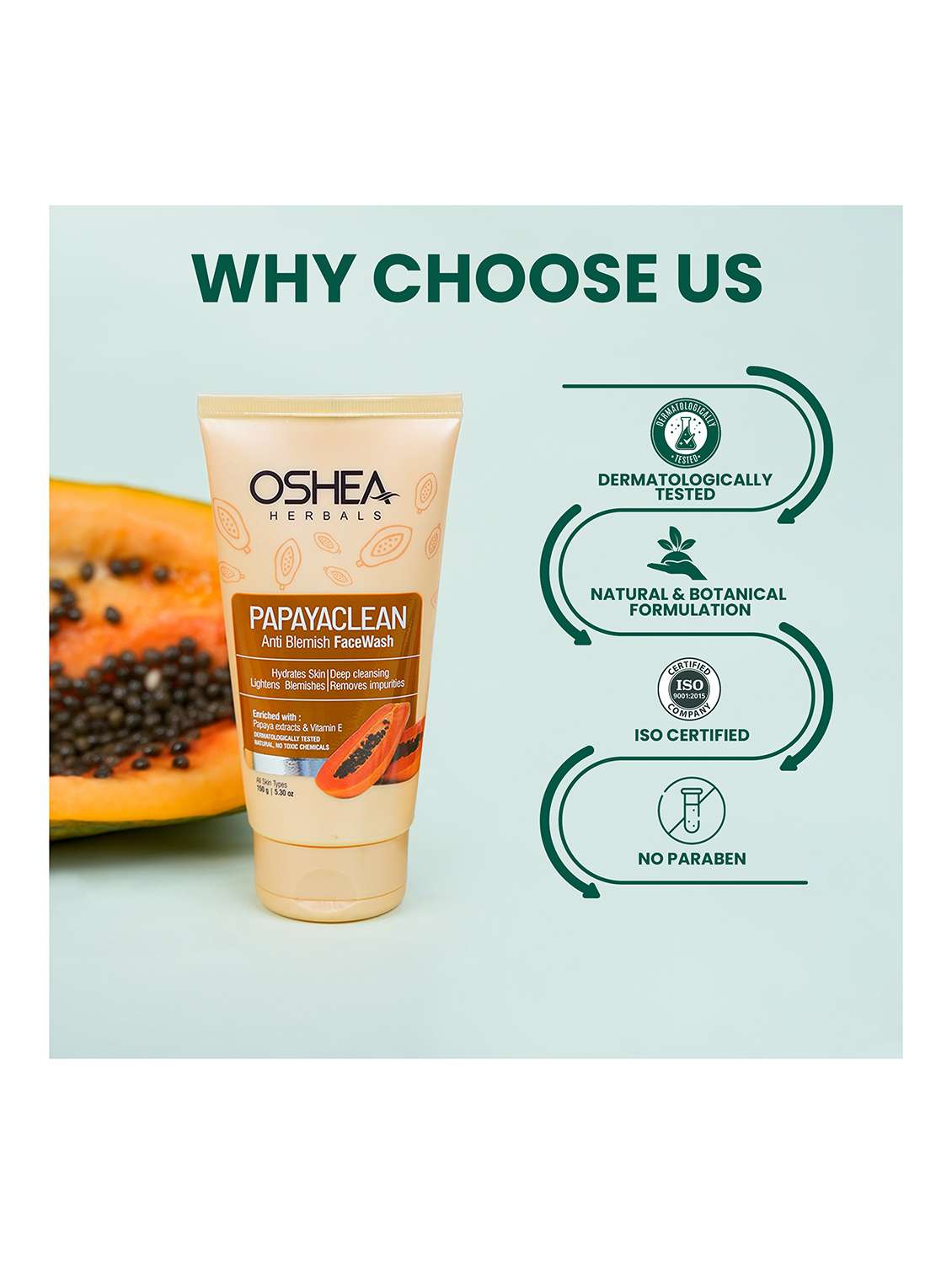 oshea herbals papaya extract face wash  - 21668230 -  Standard Image - 4