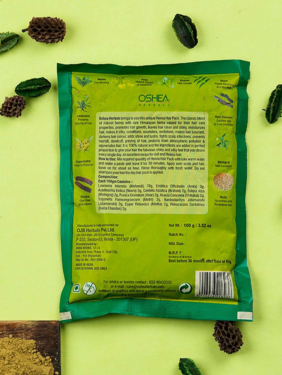 oshea herbals mehendi extract hair pack - 21668300 - Standard Image - 1