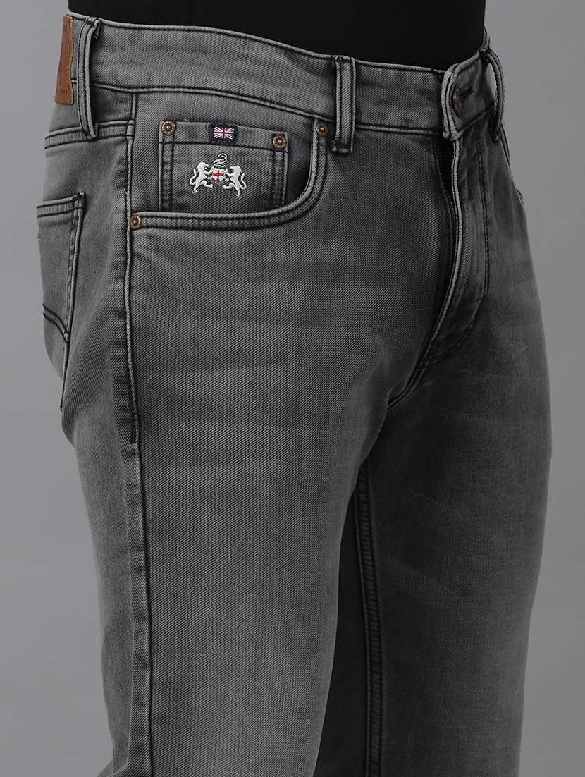 men mid rise slim fit plain jeans - 21668309 -  Standard Image - 4