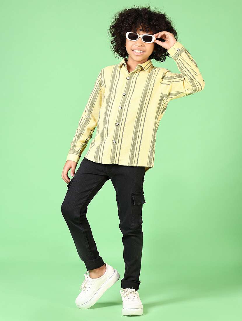 boys mid rise plain cargo - 21668411 -  Standard Image - 4