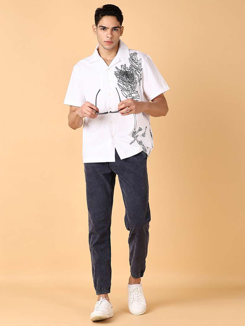 men floral short sleeve casual shirt - 21668438 -  Standard Image - 4