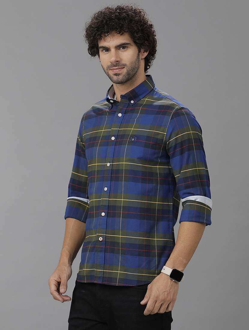 men checkered long sleeve casual shirt - 21668606 -  Standard Image - 1