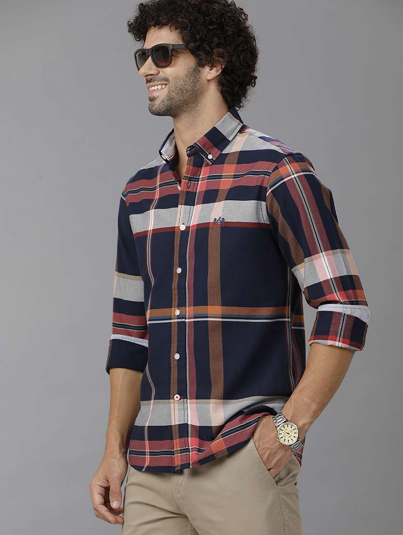 men checkered long sleeve casual shirt - 21668608 -  Standard Image - 1