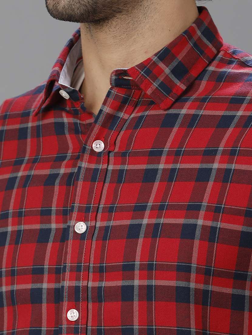 men checkered long sleeve casual shirt - 21668610 -  Standard Image - 4
