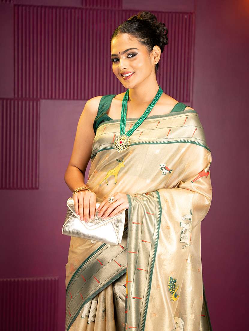 women self design paithani saree with blouse - 21668666 -  Standard Image - 4