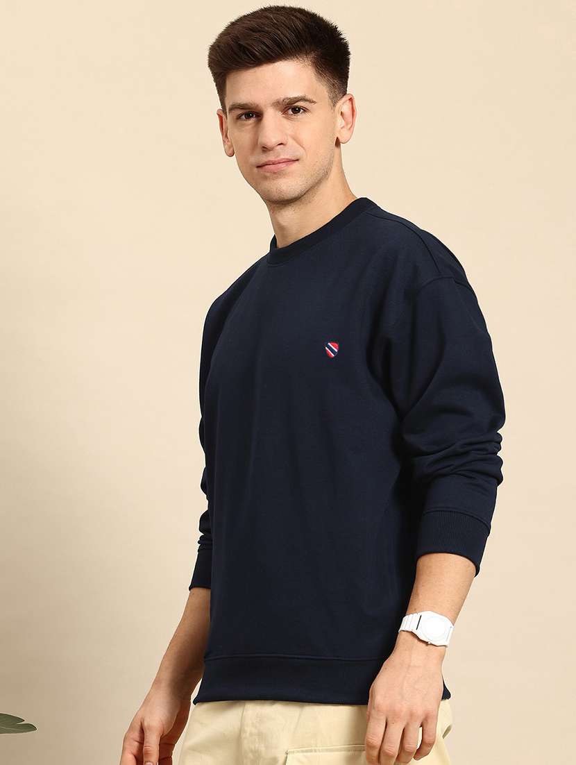 men long sleeve plain sweatshirt - 21668679 - Standard Image - 1