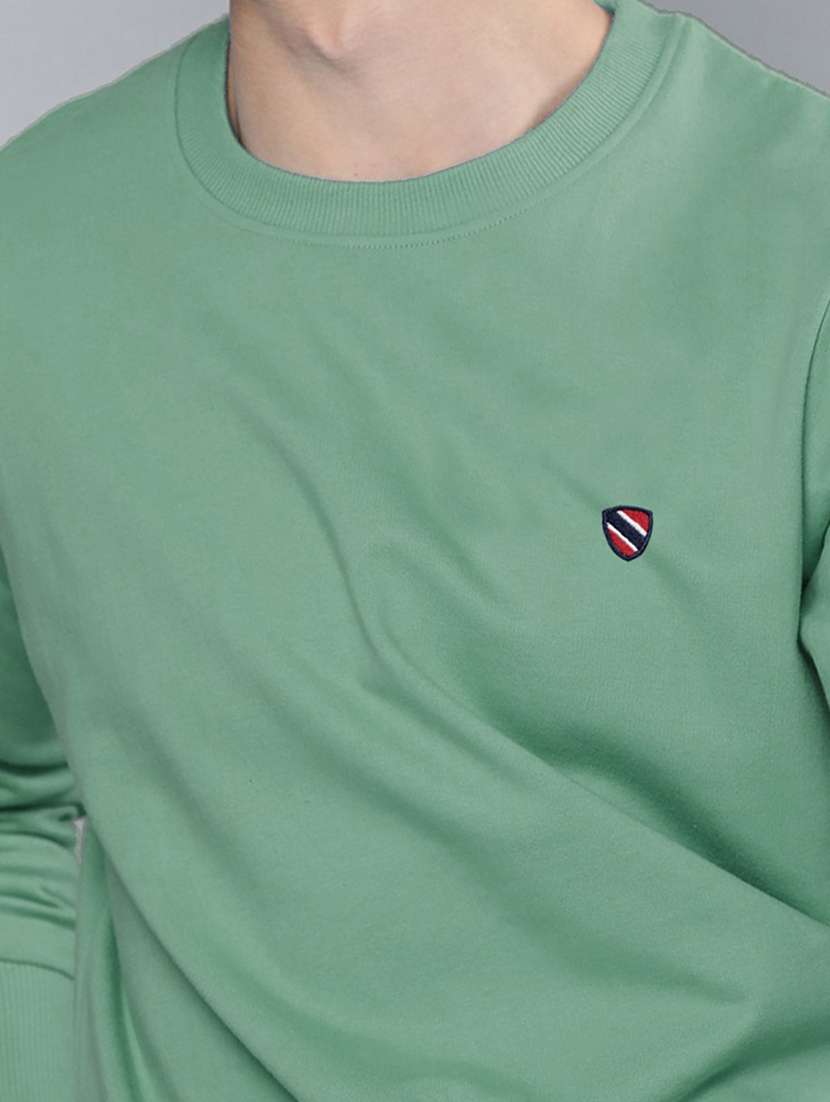 men long sleeve plain sweatshirt - 21668683 - Standard Image - 4