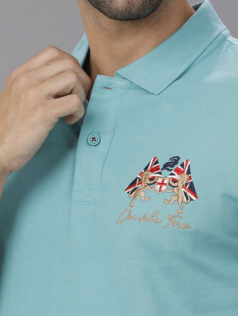 men short sleeve placement print polo t-shirt - 21668710 -  Standard Image - 4