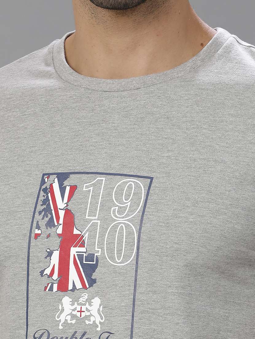 men round neck front print t-shirt - 21668714 -  Standard Image - 4