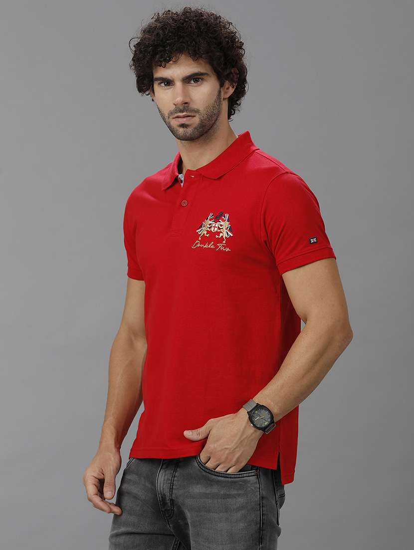 men short sleeve placement print polo t-shirt - 21668722 -  Standard Image - 1