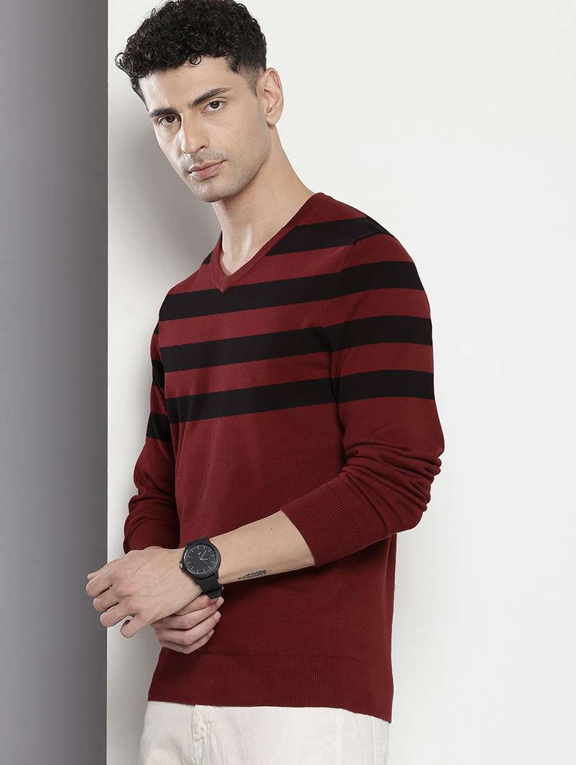 men long sleeve striped pullover - 21669023 -  Standard Image - 1