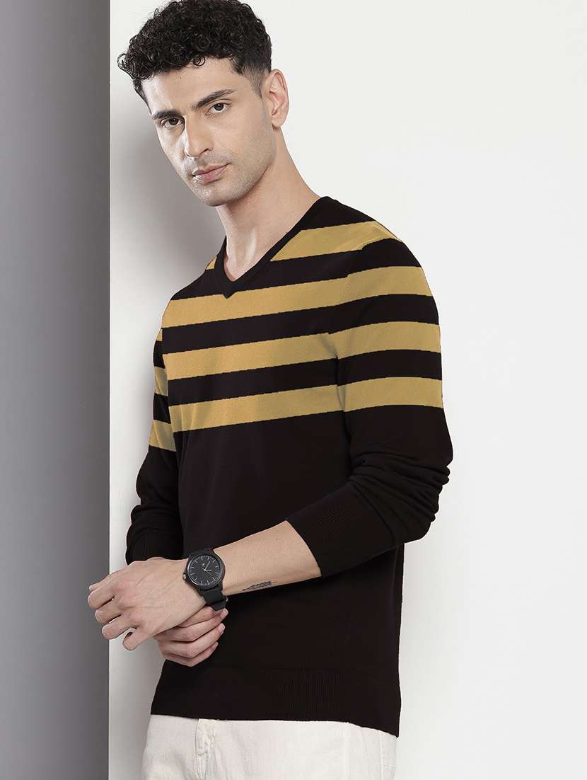 men long sleeve striped pullover - 21669025 -  Standard Image - 1