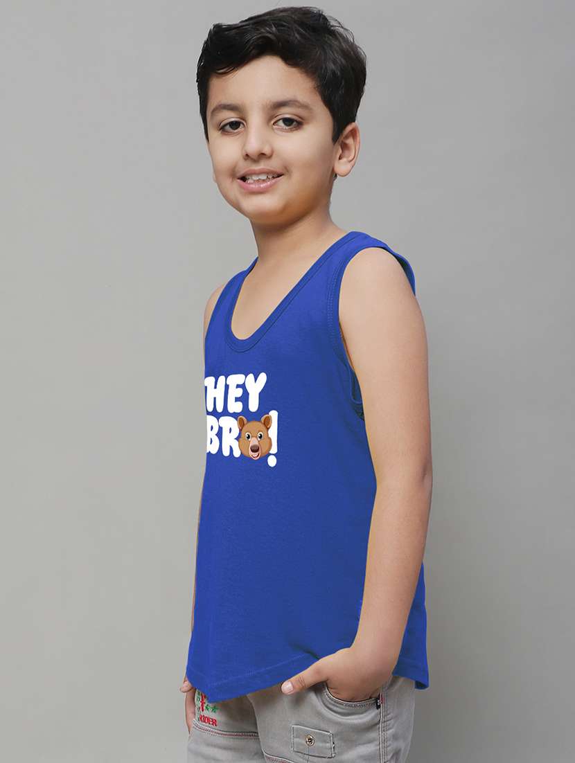 boys scoop neck printed vest - 21669037 -  Standard Image - 1