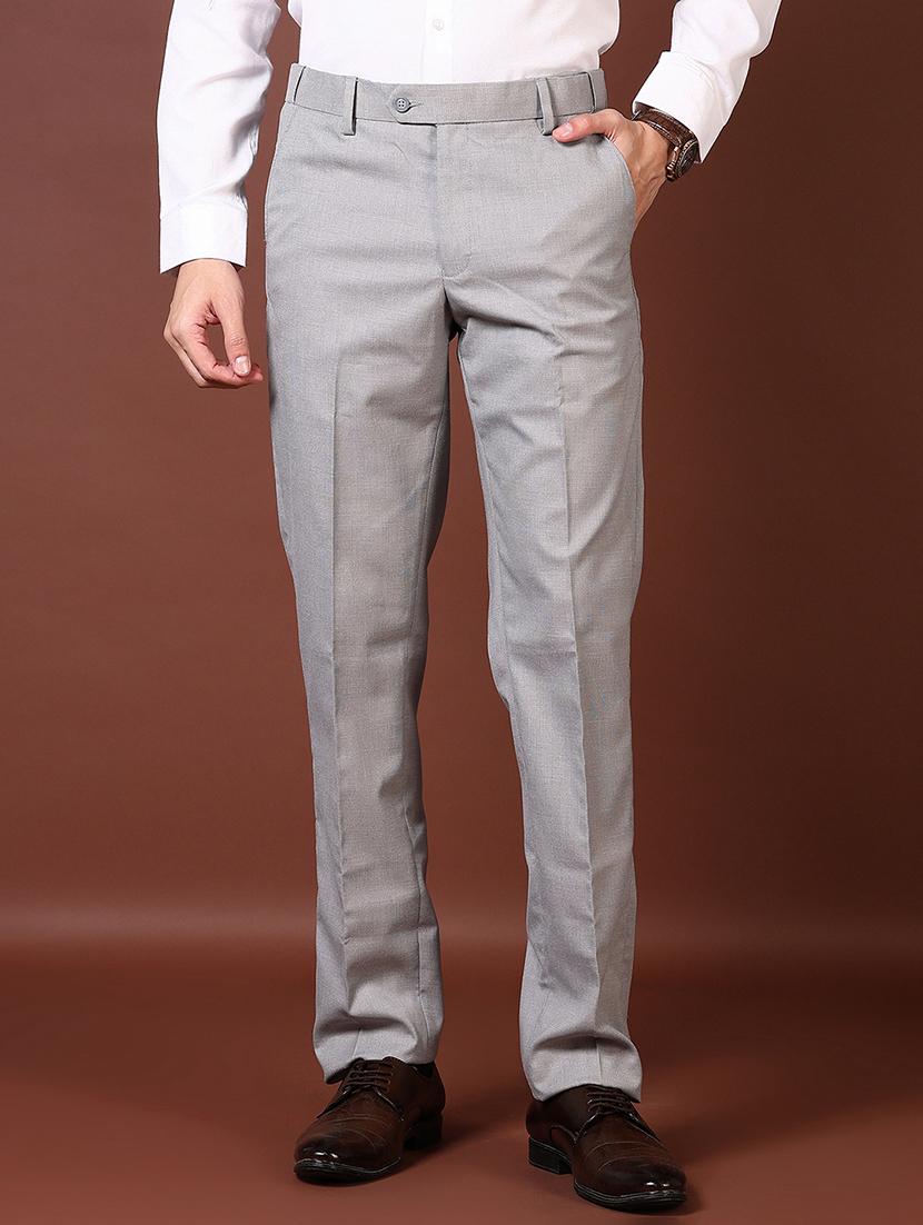 men mid rise ankle length formal trouser - 21669067 -  Zoom Image - 0