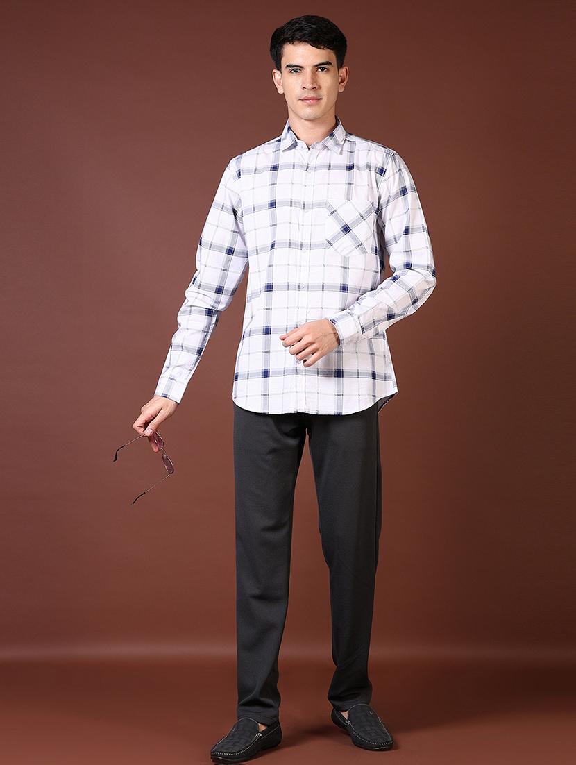 men solid flat front casual trouser - 21669073 - Standard Image - 4