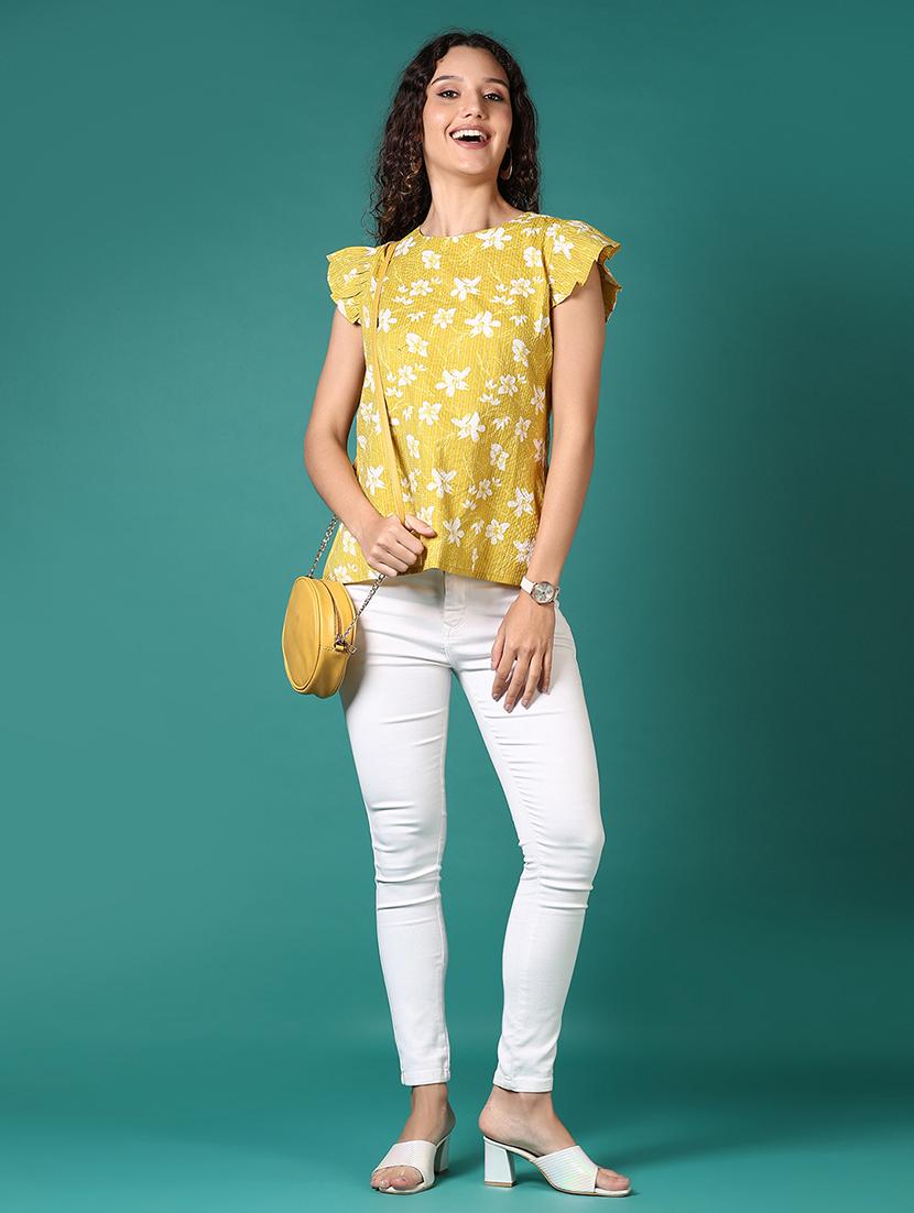 women printed round neck regular top - 21669078 - Standard Image - 4