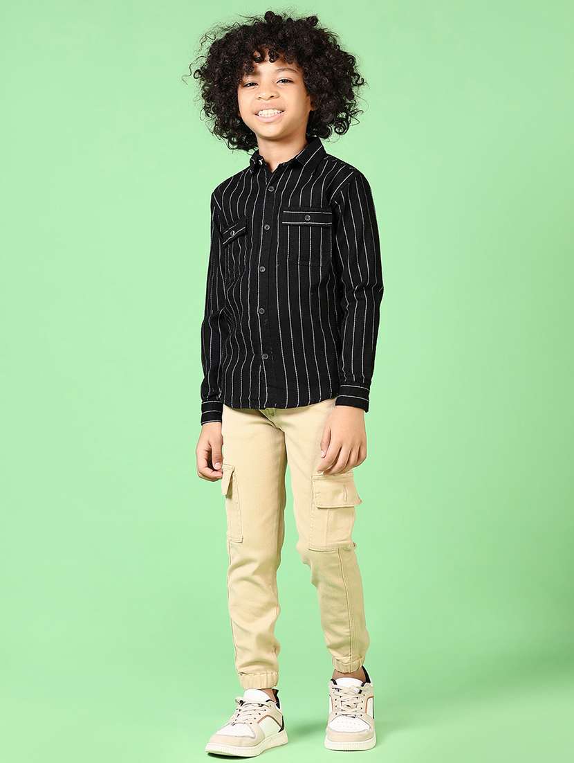 boys long sleeves striped shirt - 21669082 -  Standard Image - 4