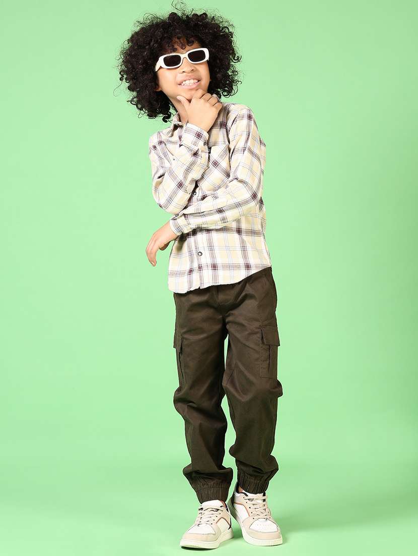 boys long sleeves checkered shirt - 21669083 -  Standard Image - 4