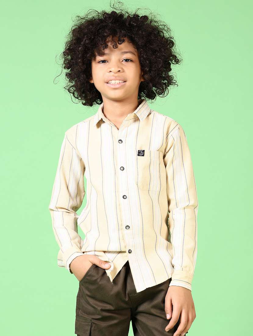 boys long sleeves striped shirt