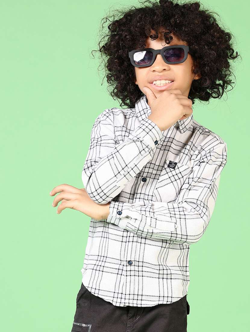 boys long sleeves checkered shirt - 21669086 -  Standard Image - 1