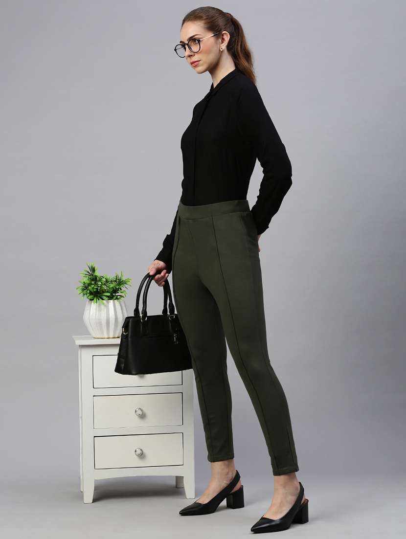 women high rise ankle length jegging - 21669352 -  Standard Image - 4