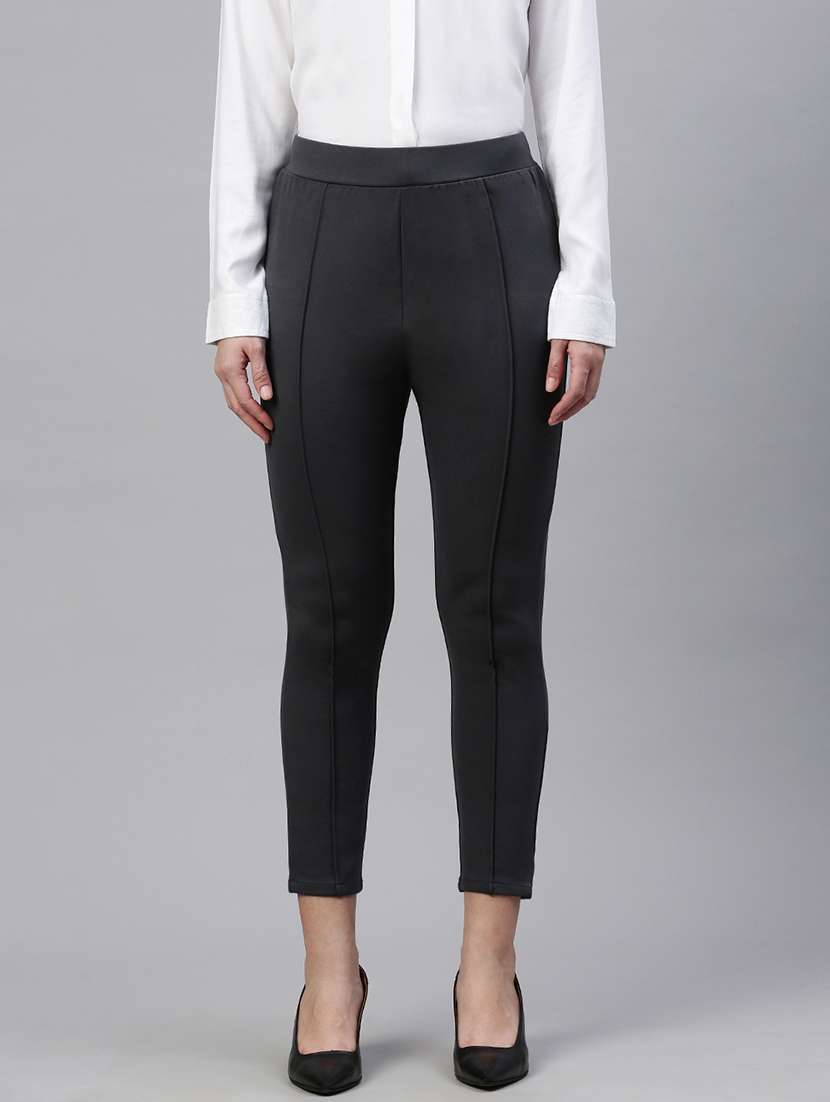 women high rise ankle length jegging