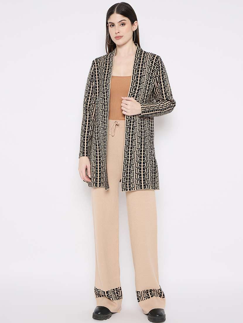 women printed winter wear co-ord set