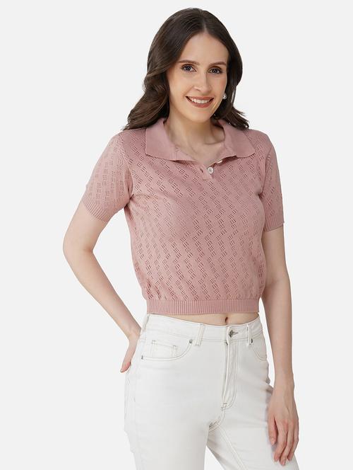 women solid collared regular top - 21669598 - Standard Image - 0