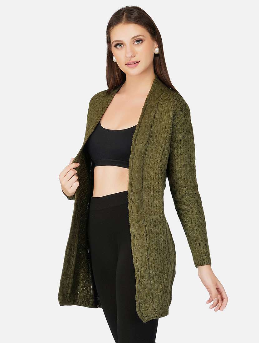 women self designed long sleeve shrug - 21669601 -  Standard Image - 1