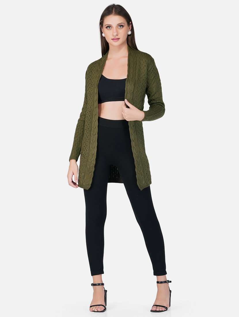 women self designed long sleeve shrug - 21669601 -  Standard Image - 4