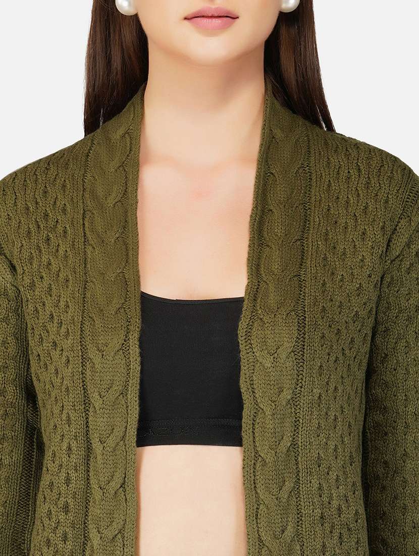 women self designed long sleeve shrug - 21669601 -  Standard Image - 6